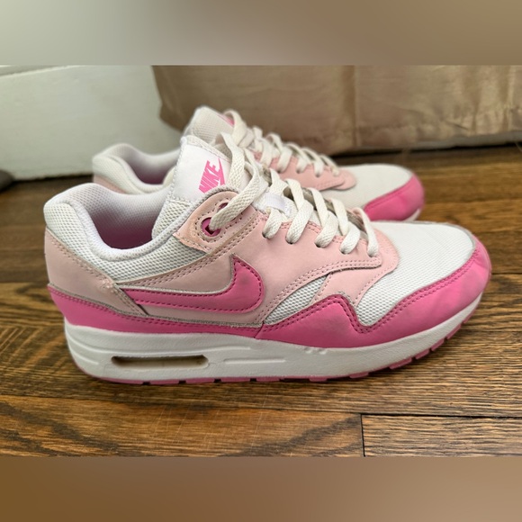 Nike Air Max 1 GS White Pink Foam Playful Pink FZ3559-100 Talla 5.5Y - Picture 3 of 7